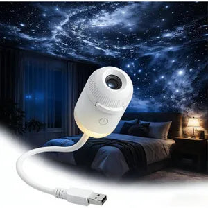 Mini projecteur Galaxy USB pour voiture, chambre, plafond – Lampe LED portable étoilée, aide au sommeil, veilleuse d'ambiance avec diapositives interchangeables